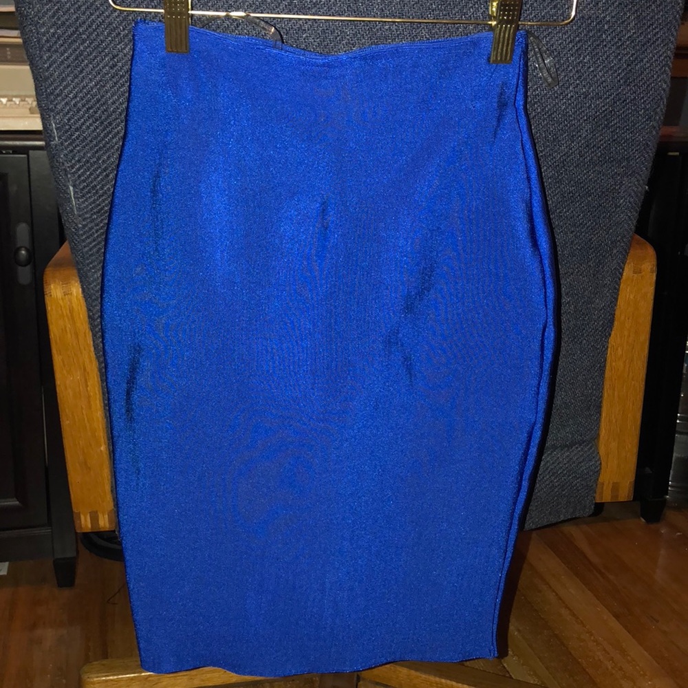 Royal blue bandage skirt
